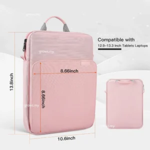 12.3-13 Inch Tablet Sleeve Carrying Case Bag for Microsoft Surface Pro X/9/8/7 Plus Surface Laptop Go 12.4″with Shoulder Strap
