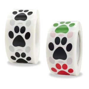 50-500pcs Dog Cat Bear Paw Labels Stickers 1inch Colorful Paw Print Stickers For Laptop Reward Sticker Stationery For Student