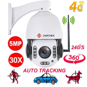 5MP Wireless 3G 4G SIM Card Security Camera 1944P HD 30X Optical Zoom PTZ IP Camera Outdoor Home Wifi CCTV Surveillance Camera