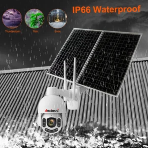 8MP SIM Card 4G IP Camera with Solar Panel Battery HD 4k Wireless WIFI Outdoor CCTV Security PTZ Camera Two-way Audio ONVIF P2P