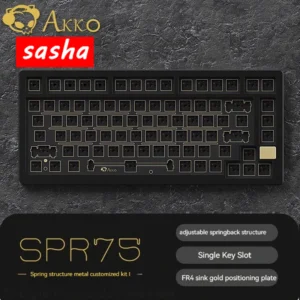 Akko Spr75 Mechanical Keyboard Kit 82 Keys Metal Customized Keydous Hotswap Spring Structure Anodize Accessory For Computer Gift