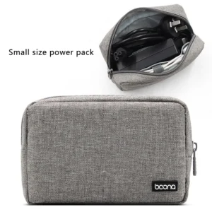 BOONA Portable Travel Storage Bag Multifunctional Storage Bag for Laptop Power Adapter Power Bank Data Cable Charger Gray