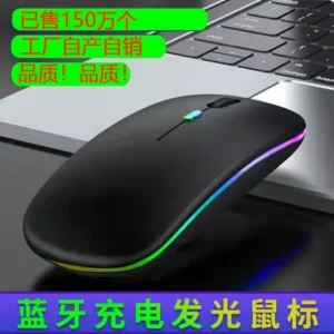 Bluetooth Wireless Mouse for Computer PC Laptop iPad Tablet with RGB Backlight Mice Ergonomic Rechargeable USB Mouse Gamer