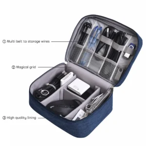 Digital Accessories Pouch Storage Box Charger USB Cable Wires Headphone Gadget Cosmetic Handbag Waterproof Organizer Bag Case