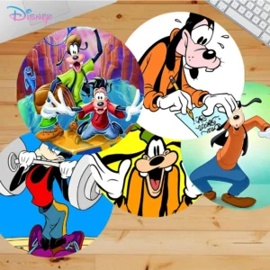 Disney Goofy Mousepad Anti-Slip Round Cabinet Gaming Laptop Computer Desk Mat Office Notbook Mouse Pad Mouse Mat ForGamerMousema