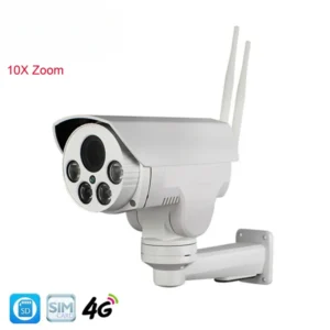 Double Antenna 10X Zoom 5-50MM Security Wifi Wireless 4G Lte IP PTZ Outdoor Camera with Sim Card