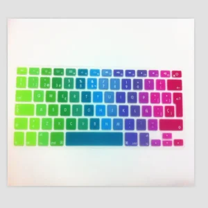 EU/UK layout Spanish Ombre Colors Keyboard Cover 5pcs Silicone Skin for MacBook Pro 13″ 15″ Retina for iMac & Mac book Air 13″