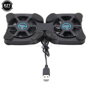 Foldable USB Cooling Fan CPU Cooler Mini Octopus Cooler Pad Quiet Stand Double Fans for 7-15 inch Notebook Laptop