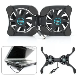 Foldable USB Cooling Fan CPU Cooler Mini Octopus Notebook Cooler Pad Quiet Stand Double Fans For 7-15 Inch Notebook Laptop K8X0