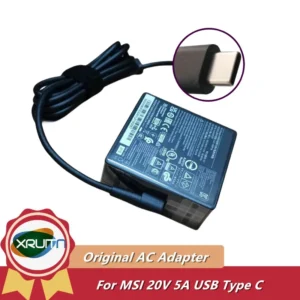 Genuine 20V 5A Type C A21-100P1A ​A100AP05P Laptop AC Adapter Charger For MSI SUMMIT E15 Power Supply S93-04060E0-D04 S9304060F