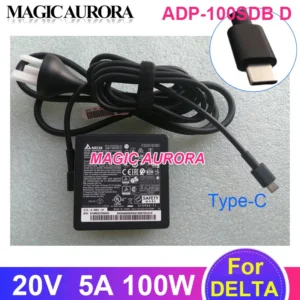 Genuine DELTA 20V 5A 100W Type-C Adapter For MSI Laptop Charger ADP-100SB D Power Supply