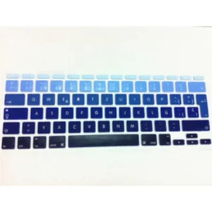 Gradient Blue Rainbow Spanish UK EU Silicone Keyboard Cover Skin Protector For Apple MacBook Air 11″ 11.6 Inch 11.6 For Mac