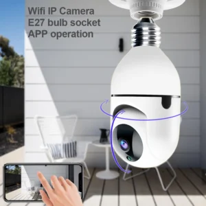 HD 1080P Camera Light Bulb Wireless Wifi PTZ IP Camera 360° Rotate Auto Track Remote Viewing Security Surveillance Ycc365plus