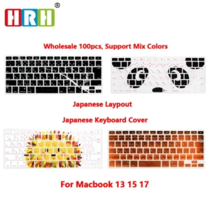 HRH Rainbow Animal Japanese100pcs Silicone Keyboard Cover Protector Skin for Macbook Air Pro Retina 13″ 15″ 17″ Japanese Version