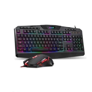 Hot Sale S101 Wired Gaming Keyboard and Mouse Combo RGB Backlit Gaming Keyboard with Multimedia Keys Wrist Rest and Red Backlit