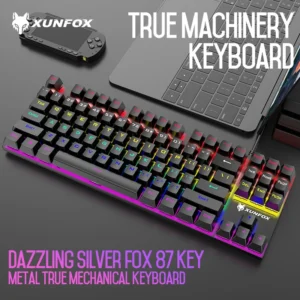 Hot Sale Useful XYHK80 True Mechanic Keyboards 87 Keys USB Light Mixing Gaming Keyboard for PC and Laptop