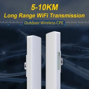 InStock!2pc 5KM 5.8GHz Outdoor CPE Wireless WiFi Repeater 300Mbps Extender Router AP 2*14dbi Antenna Access Point Signal Booster