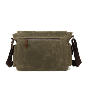 Jamhoo Men Business Messenger Bag Canvas Crazy Horse Leather Travel Bag Shoulder Bag For Laptop Genuine Leather Accessories Bag