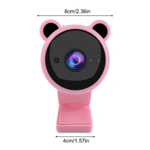 Laptop Live Streaming 1080P Resolution Webcam with Microphone Computer USB Camera Home Cam Desktop PC Accessories Pink