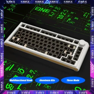 MXRSKEY 820PRO Wireless Mechanical Keyboard Aluminum Kits Multifunctional Knob Three Mode Gaming Keyboard Gasket Pc Gamer Mac