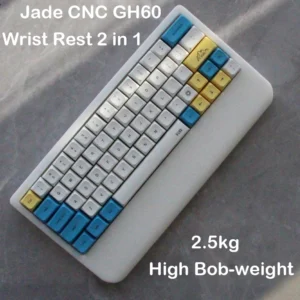 Natural Jade CNC GH60 Mecheanical Keyboard Case Wrist Rest 2 in 1