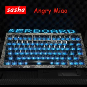 New Angry Miao R4 Mechanical Keyboard Custom Hotswap Gaming Wireless Bluetooth RGB Backlit Keyboard Cashew Flower Pop Graffiti
