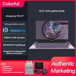 New Genuine Colorful General Star X15-AT Gaming Laptop Intel i9-13900HX RTX4070 16-inch 165Hz 2.5K E-Sports Game Notebook