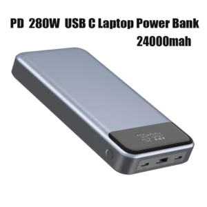 PD 280W Type C USB C Laptop Power bank 24000mah Laptop PowerBank Battery Pack Backup for MacBook Pro Air Dell Surface HP XPS