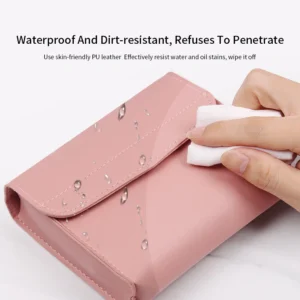 Pu Leather Storage Pouch Liner Sleeve Bag For Wireless Earphone Mouse Laptop Adapter Charger USB Cable Storage Bag For MacBook