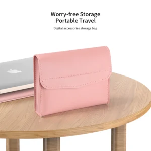 Pu Leather Storage Pouch Liner Sleeve Bag For Wireless Earphone Mouse Laptop Adapter Charger USB Cable Storage Bag For MacBook
