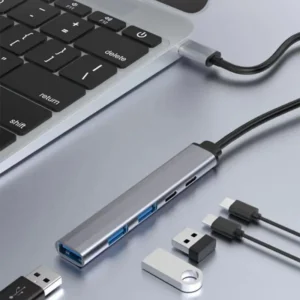 RYRA 5-Port Type C Hub USB 3.0 2.0 PD Splitter Computer Notebook Accessories For Macbook PC Laptop Phone Extender Gadget Adapter
