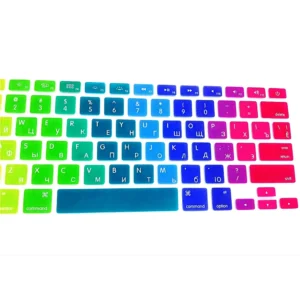 Rainbow RUSSIAN Silicone US Keyboard Cover Skin Protective FILM For Apple MacBook Pro air 13 15 17 For Mac air 13 inch