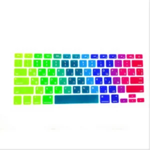 Rainbow RUSSIAN Silicone US Keyboard Cover Skin Protective FILM For Apple MacBook Pro air 13 15 17 For Mac air 13 inch