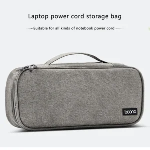 Retail BOONA 2X Travel Storage Bag Multi-Function Storage Bag For Laptop Adapter,Power Bank,Data Cable,Charger,Gray & Black