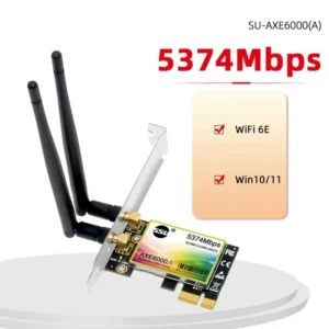 SSU 5374Mbps Wifi6e Pcie Adaptor Dual-Band 2.4G/5Ghz Wifi Card PCI-Express Wireless Card Adapter For PC Computer AXE6000(A)