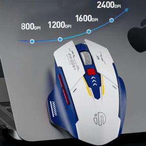 Wireless Mouse, Rechargeable Ergonomic Silent Mice with 2.4G USB Gamer Gaming Mouse Wireless for Laptop Computer Mac MacBook