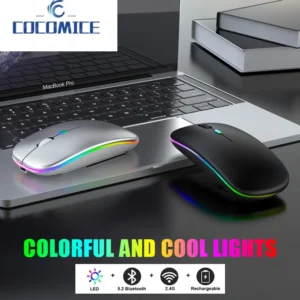 raton gaming inalambrico Wireless Mouse Bluetooth RGB Rechargeable Mouse Backlit Silent ultrathin Computer Mause For PC Laptop