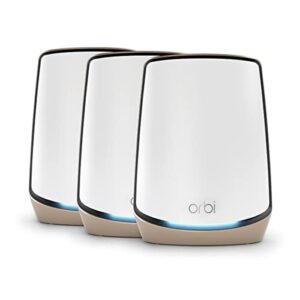 NETGEAR Orbi WiFi 6 Mesh System – Router with 2 Satellites, Covers 8,000 sq. ft., AX6000 (Up to 6Gbps)