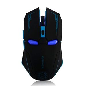ECOiNVA Iron Man Wireless Mouse with Invisible Infrared Light and Decor Light for Laptop Desktop Computer Mice (Black)