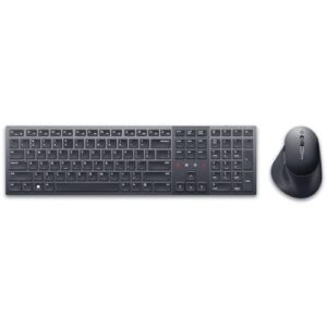 Dell KM900 Premier Collaboration Keyboard and Mouse – Zoom Touch Controls, Backlight Keyboard, Bluetooth 5.1, Radio Frequency 2.4GHz – Black