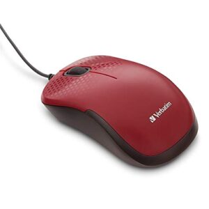 Verbatim Silent Corded Optical Mouse – Red