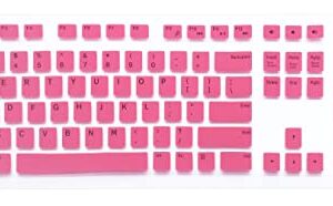 JuYuish Keyboard Cover Compatible with Dell Inspiron AIO 3475 3670 3477 All-in-One Desktop Keyboard, Dell KM636 Wireless & Dell KB216 Wired Keyboard & Dell Optiplex 5250 3050 3240 5460 7450 7050 -Pink