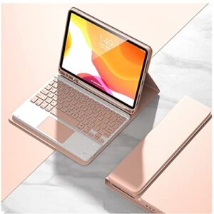 iPad 10.2” 9th/8th/7th Gen Keyboard Case iPad 9 8 7/Air3 Pro10.5 Slim Smart Case Magnetic Detachable Bluetooth Keyboard Trackpad Cute Color Keycap (iPad 10.2”/10.5”, Pink)