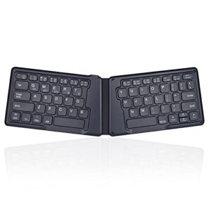 Perixx PERIBOARD-805E US, Wireless Foldable Ergonomic Bluetooth Keyboard, Ultra-Thin X Type Keys, Compatible with iOS, Android, or Windows Smartphone, Tablet, or Laptops, US English