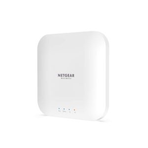 NETGEAR Wireless Desktop Access Point (WAX214PA) – WiFi 6 Dual-Band AX1800 Speed | 1 x 1G Ethernet PoE Port | 802.11ax | WPA3 Security | Up to 4 Separate SSID Networks | with Power Adapter