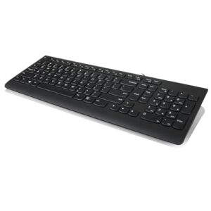 Lenovo 300 USB Keyboard, Wired, Adjustable Tilt, Ergonomic, Windows 7/8/10, GX30M39655, Black