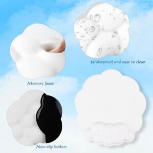 Cloud Mouse Pad with Wrist Rest Non-Slip ＆ Waterproof Support Ergonomic Gaming Mouse Pad Pain Relief Comfortable Mousepad Cloud Wrist Support Keyboard Wrist Rest Keyboard Keyboard Rest Pad White