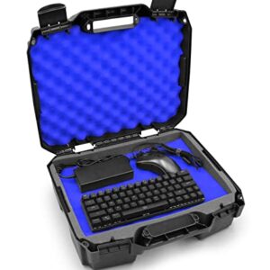CASEMATIX 15.6″ Hard Laptop Case with Shock-Absorbing Interior Foam Protection Compatible with 15″ Gaming Laptops and Accessories, Fits Laptops up to 15” x 10.5″ Max