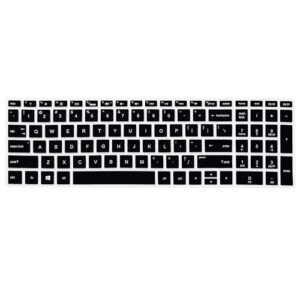 uxcell 1 PC Ultra Thin Silicone Keyboard Cover Protector Clear Black Protective Keyboard Skin Laptop Keyboard Cover Film Accessories for HP Pavilion 15 Laptop