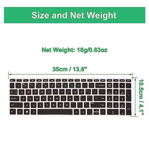 uxcell 1 PC Ultra Thin Silicone Keyboard Cover Protector Clear Black Protective Keyboard Skin Laptop Keyboard Cover Film Accessories for HP Pavilion 15 Laptop